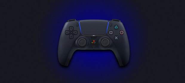 Фото прототипа черного геймпада Dualsense для PS5