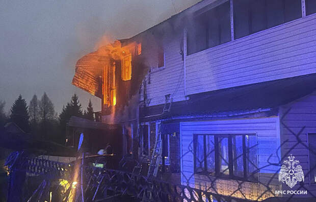 50-летний мужчина пострадал при пожаре в тульской деревне Крюковка