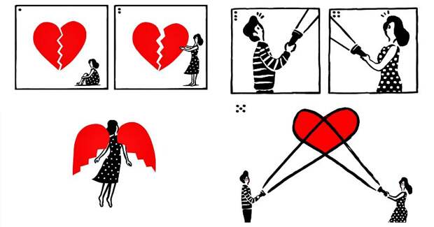 20 иллюстрации о любви, на которых все понятно без слов