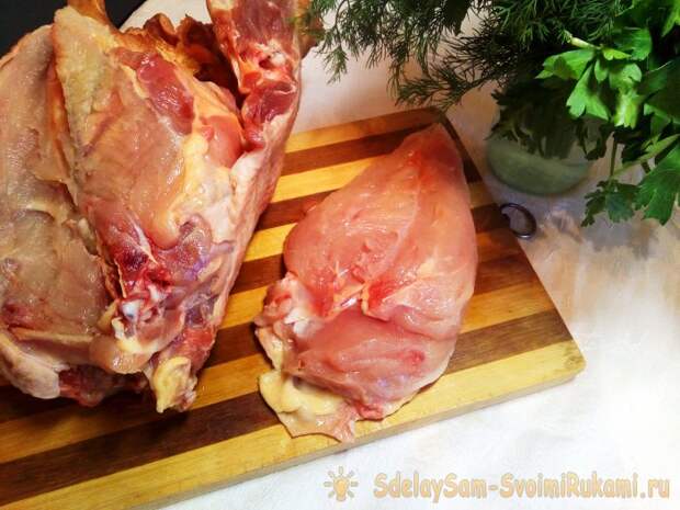Как разделать курицу на части