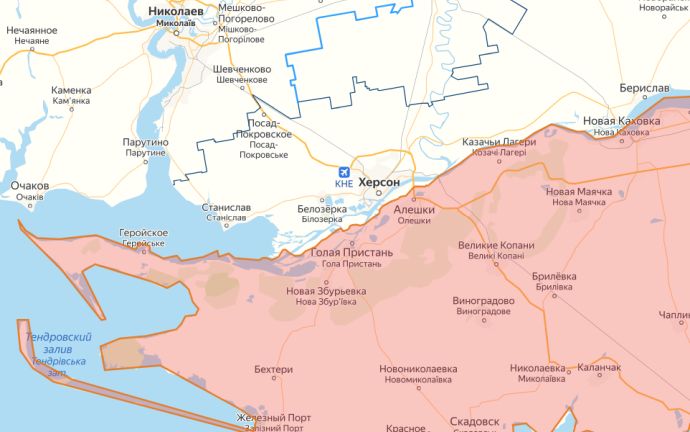 Херсонское направление на карте СВО