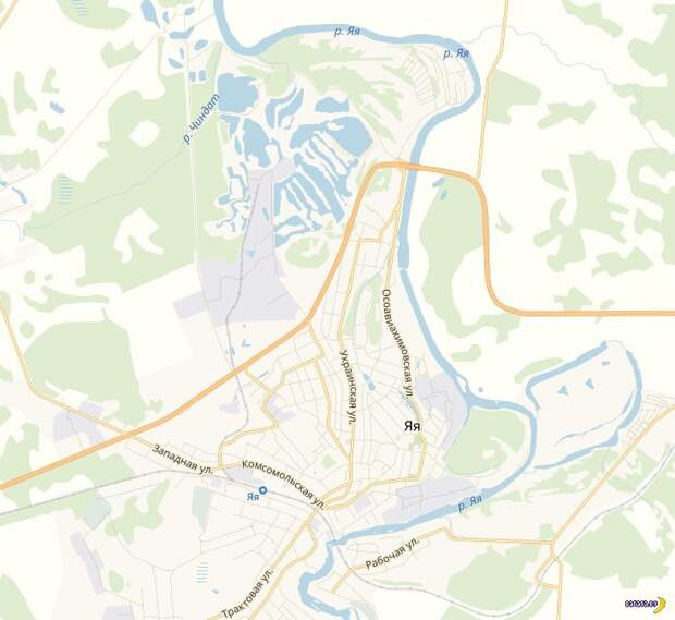 Карта яя с улицами