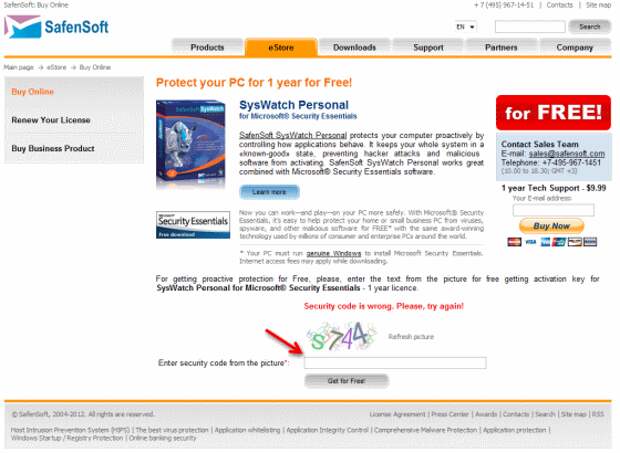 SafenSoft SysWatch Personal - лицензия на 1 год бесплатно