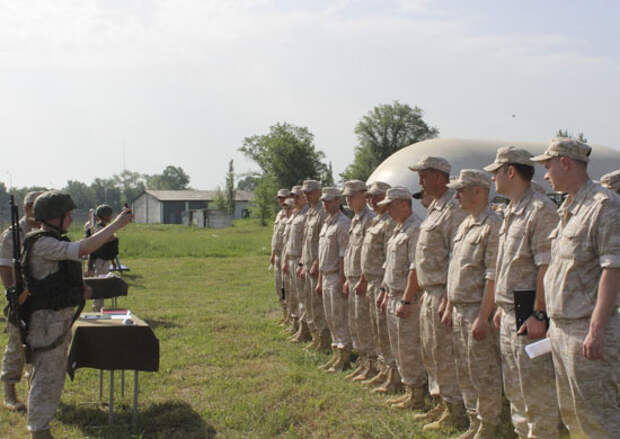 Комплексные занятия по технике безопасности состоялись на российской военной базе в Киргизии