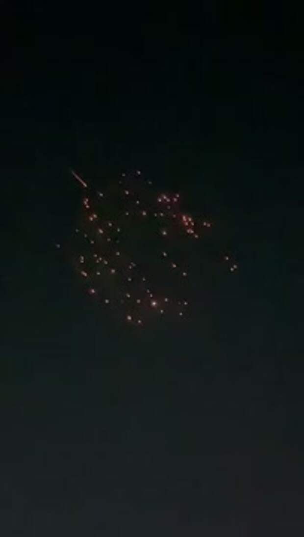 Сильный обстрел Израиля попал на видео