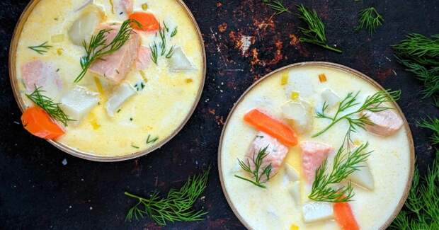 Сливочный рыбный суп. \ Фото: baconismagic.ca.