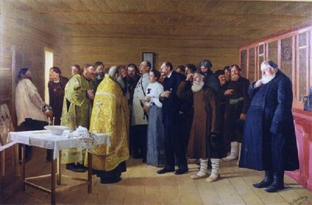 Николай Орлов. «Освящение водочного магазина». 1904 г. Николай Орлов. «Освящение водочного магазина». 1904 г.