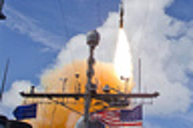 Запуск противоракеты SM-3 с борта крейсера ВМС США «Лейк Эри», сентябрь 2013 года
