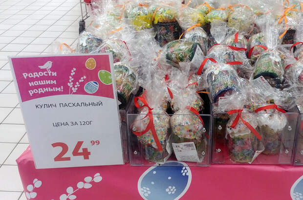 Почем куличи в магазине