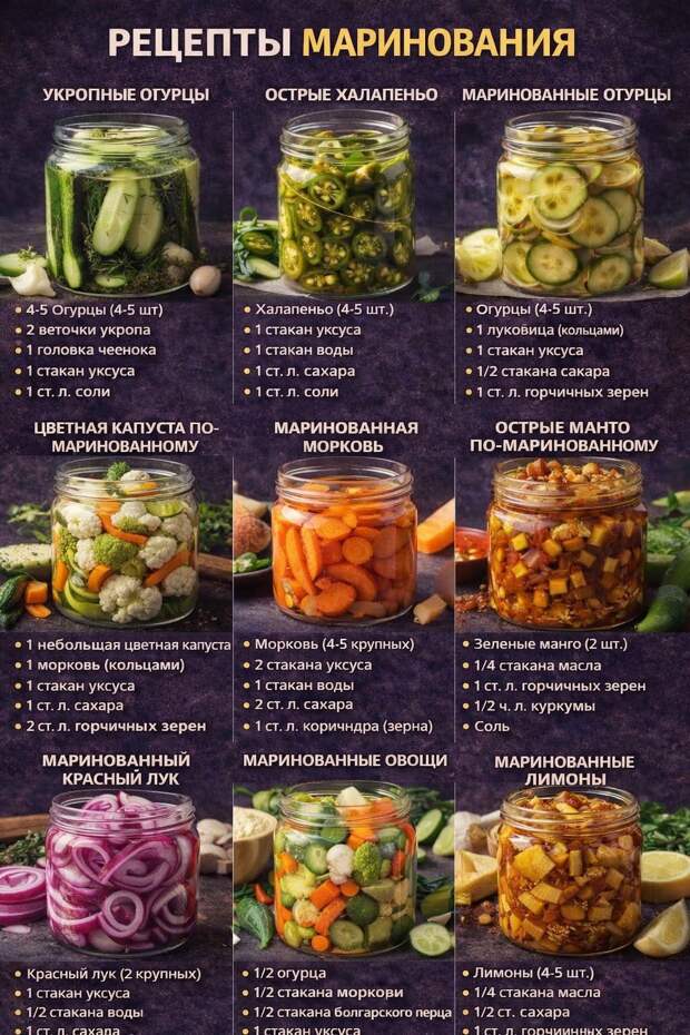 Кулинария>Рецепты маринования!