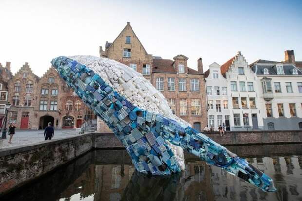 Все самое интересное: В гавань Брюгге заплыл 11-метровый пластиковый кит