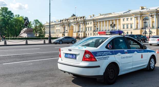 Police car in St. Petersburg