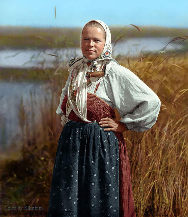 32. Жнец, 1914 год время, россия, фотография, цвет
