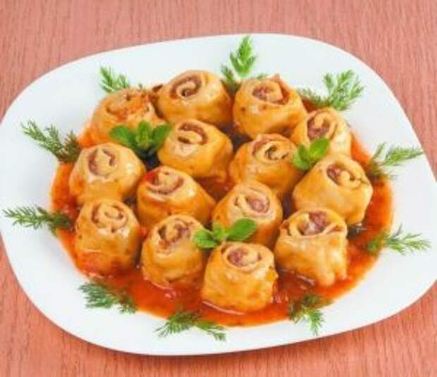 Ленивые пельмени под соусом