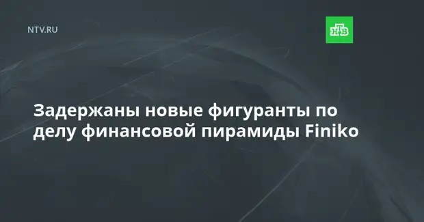 Задержаны новые фигуранты по делу финансовой пирамиды Finiko