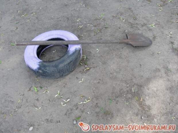 Украшение для садика из колеса Украшение для садика из колеса