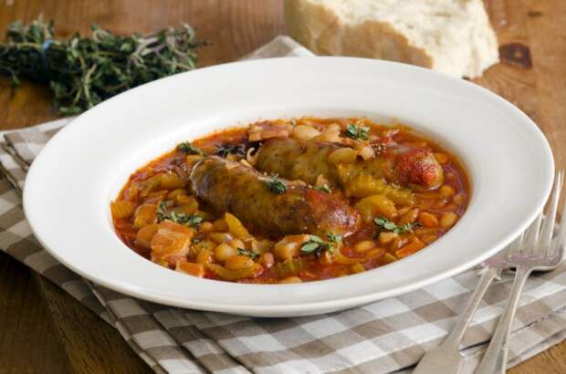 Фасоль с сосисками Фасоль с сосисками