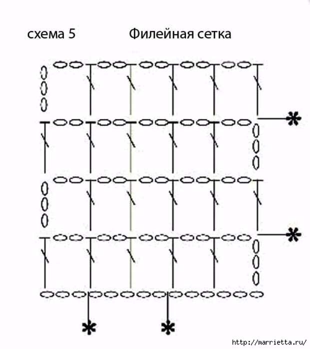 Вязаные крючком коврики на филейной сетке (24) (500x563, 72Kb)