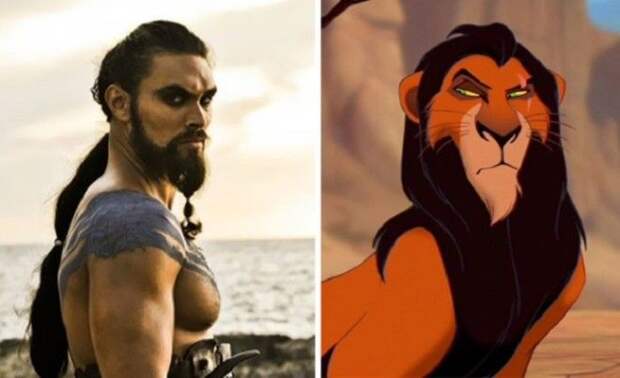 Актер Джейсон Момоа (Jason Momoa) в роли Кхала Дрого очень похож на льва, вплоть до шрама на брови. Актер Джейсон Момоа Jason Momoa в роли Кхала Дрого очень похож на льва вплоть до шрама на брови