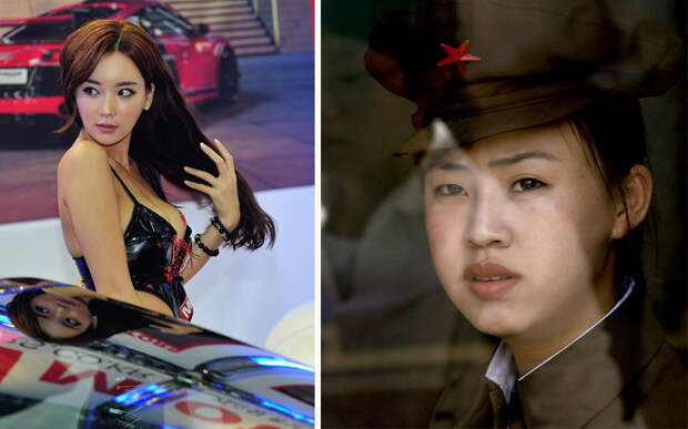 Девушки Южной и Северной Кореи. Такие похожие и такие разные девушки, северная корея, факты, южная корея