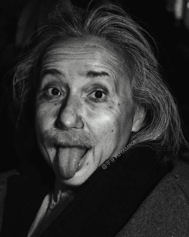 1. Альберт Эйнштейн блогер. макияж, блогерша, грим, грим и макияж, мейкап, метаморфозы, офигенно, превращения