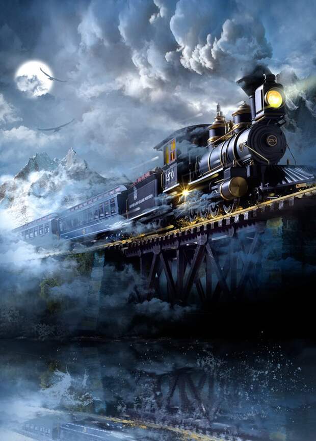 Образ призрачного поезда часто используется в развлекательных шоу или парках аттракционов. Выглядят такие поезда скорее комично, чем пугающе.