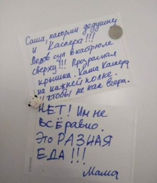 Самые смешные и неожиданные записки на холодильнике Самые смешные и неожиданные записки на холодильнике