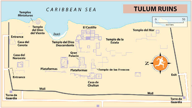 Карта Тулума