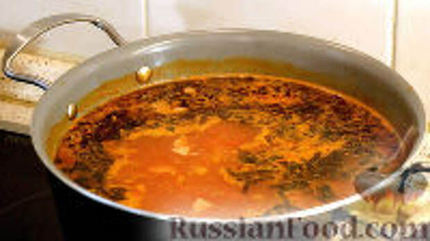 Фото к рецепту: Томатный суп а-ля по-итальянски