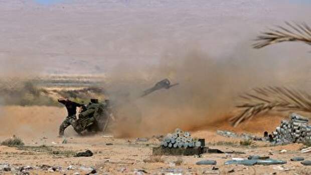 Боевые действия сирийской армии в окрестностях Пальмиры