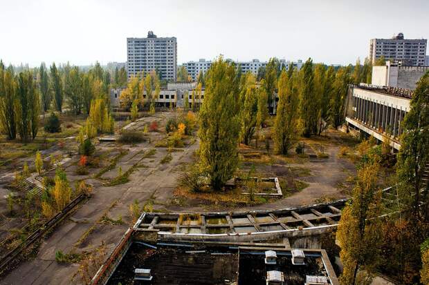 г. Припять через 30 лет после Чернобыльской аварии 
