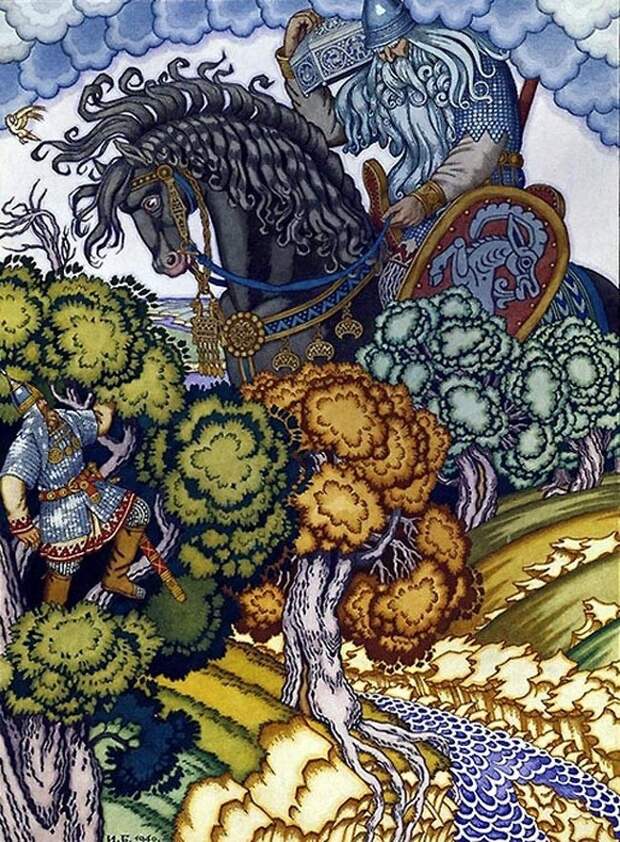 Сказочный ужас: пугающие картины, посвящённые русским сказкам иллюстрация, сказки
