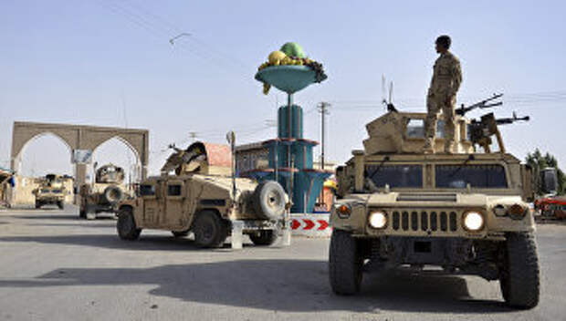 Афганские военные в городе Газни. Архивное фото