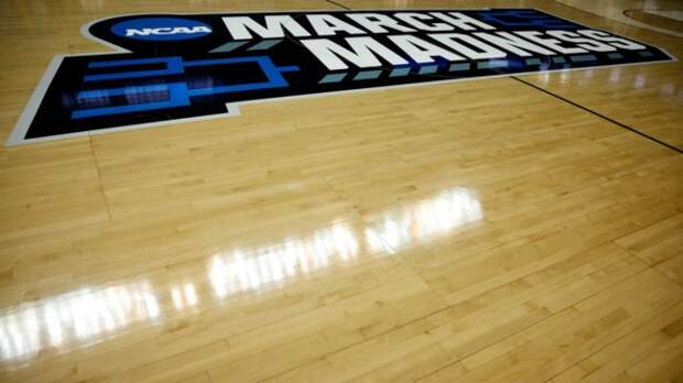 NCAA Tournament logo on court