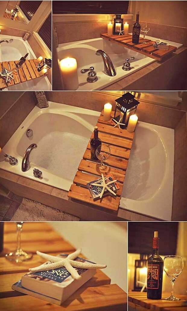 Интересное решение при декорировании ванной комнаты - использовать в ней кэдди.