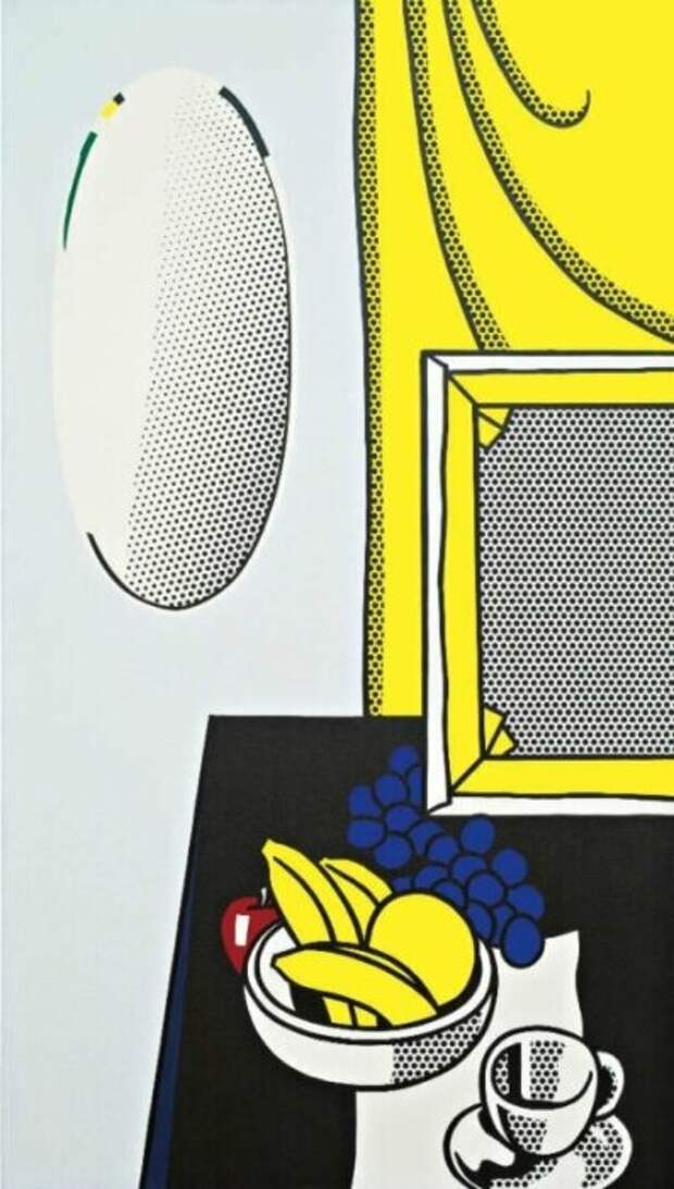 Натюрморт с зеркалом, Рой Лихтенштейн, 1972 год. \ Фото: 318art.cn. Натюрморт с зеркалом, Рой Лихтенштейн, 1972 год. \ Фото: 318art.cn.