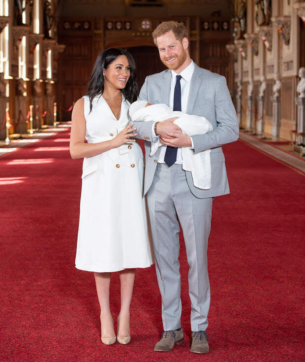 Меган Маркл и принц Гарри с сыном Арчи