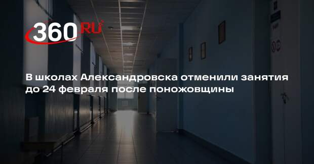 В школах Александровска отменили занятия до 24 февраля после поножовщины