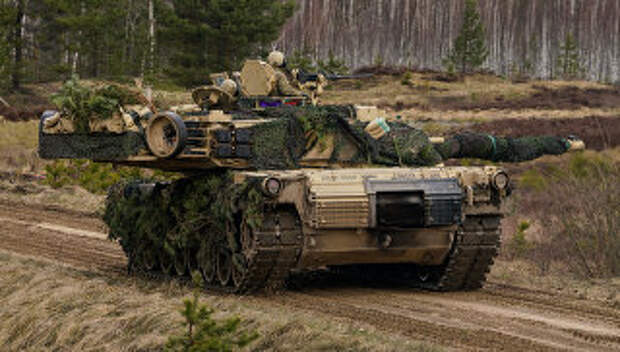 Танк M1 Abrams на международных военных учениях Summer Shield XIV в Латвии Танк M1 Abrams на международных военных учениях Summer Shield XIV в Латвии