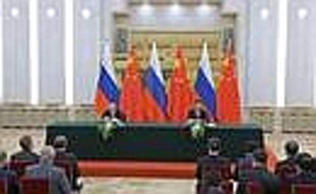 По итогам российско-китайских переговоров Владимир Путин и Си Цзиньпин сделали заявления для прессы. Фото ТАСС