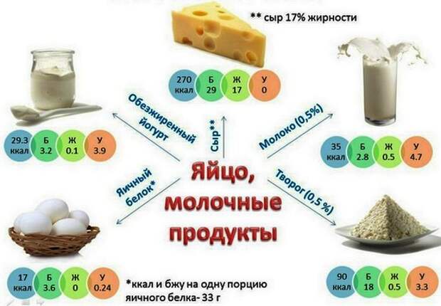 Белок в молочных продуктах