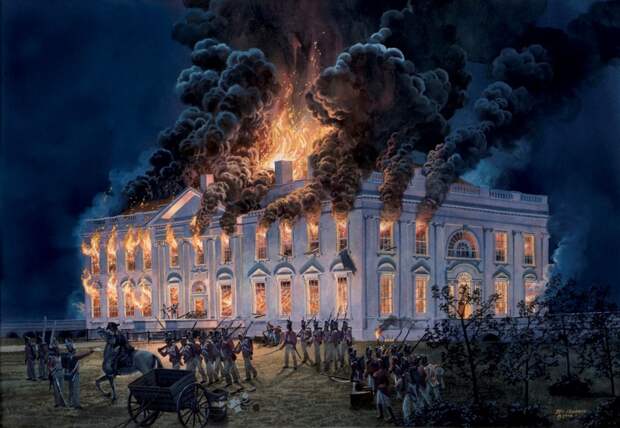 Пожар в Белом доме - Взятие Вашингтона | Военно-исторический портал Warspot.ru