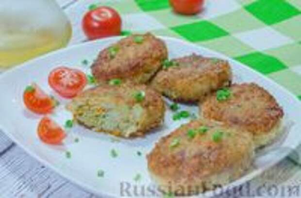 Фото к рецепту: Рыбные котлеты с овощами