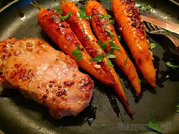 Полезный, а самое главное - вкусный, гарнир! Морковь в глазури