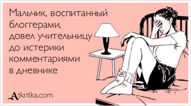 Мальчик, воспитанный блоггерами, довел учительницу до истерики комментариями в дневнике