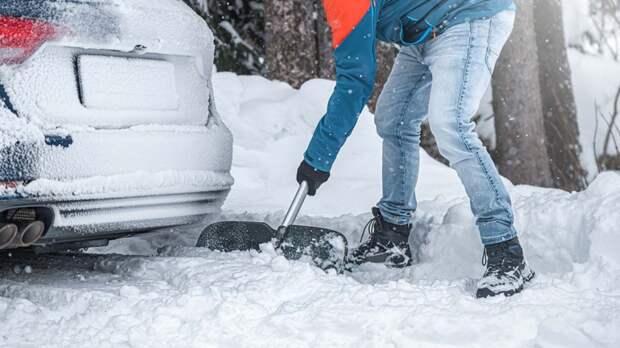 Как правильно откопать автомобиль после снегопада и не застрять снова: полезные хитрости