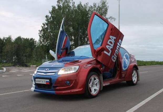 тюнинг Lada Granta двери вверх