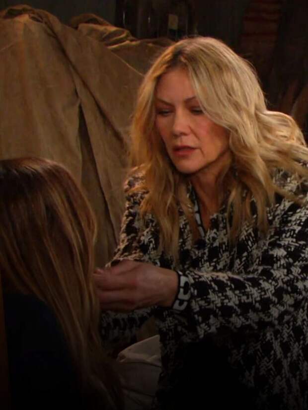 Kristen finds Ava and removes the gag from her mouth on Days of Our Lives during the week of 2-10-25