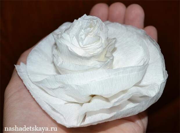 Цветок из креповой бумаги