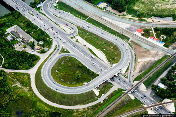 Новосибирск с вертолета